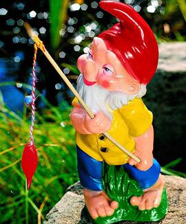 Fiskand trädgårdstomte