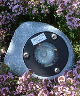 Set med trädgårdsbelysning 12V Rocklight Halogen