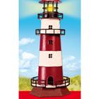 Fyr i metall med belysning