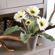 Gerbera vit - Konstgjord växt