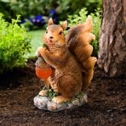 Ekorre med solcellslampa