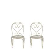 Mini-trädgård Bistro stol - benvitt, set med 2