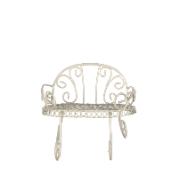 Mini-trädgård trädgårdsbänk - benvit