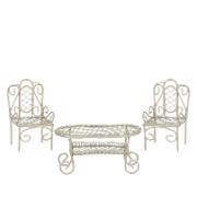 Mini-trädgård lounge set - benvitt