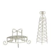 Mini-trädgård blomsterbänk / växtstöd - benvita