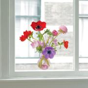 Flat Flowers fönsterstickers 'Anemoner'