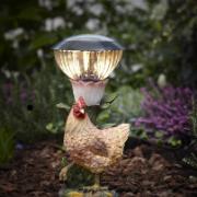 Höna med solcellslampa och ljud